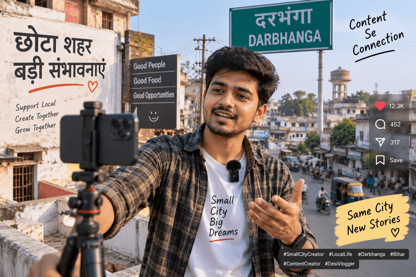 Creator filming in Darbhanga